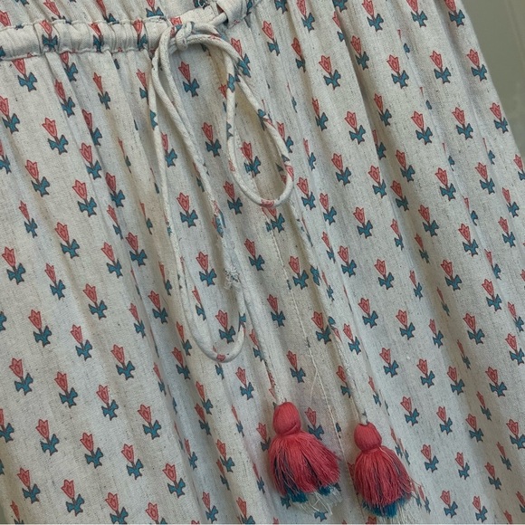 Global Desi Boho Vneck floral print jumpsuit, wide leg, sleeveless, sz XS - Picture 6 of 16